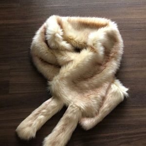 Faux fur shawl